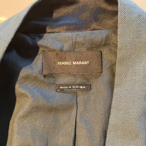 Isabel Marant is Linen Jacket w/ Black Satin Lapels 44 10 12 L - Picture 6 of 7